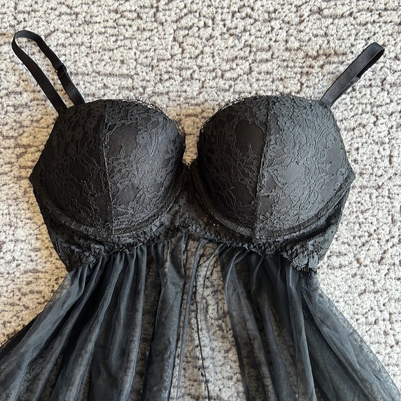 Victoria Secret Black Lingerie Bra- 36D - Picture 2 of 11